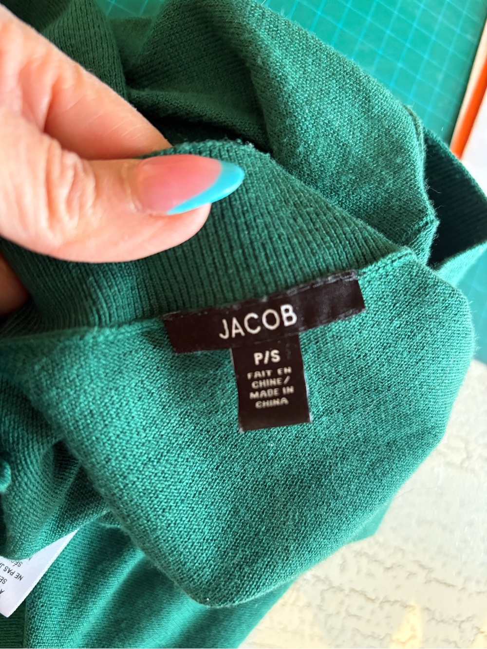 2PCS Vintage Jacob Emerald Green Sleeveless Dress&Bow- with matching cardigan - Picture 7 of 9
